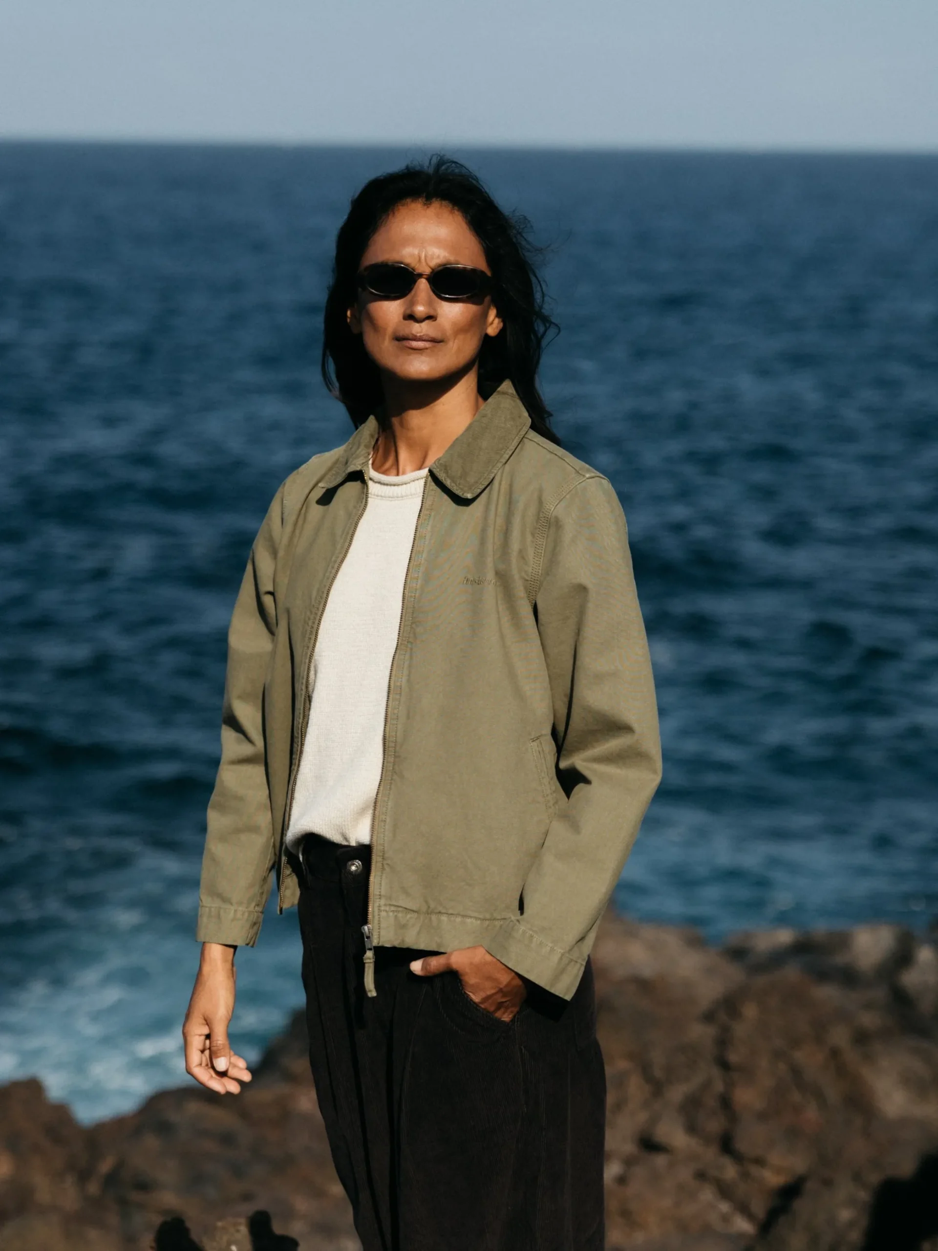 Women's Beau Canvas Zip Up Jacket