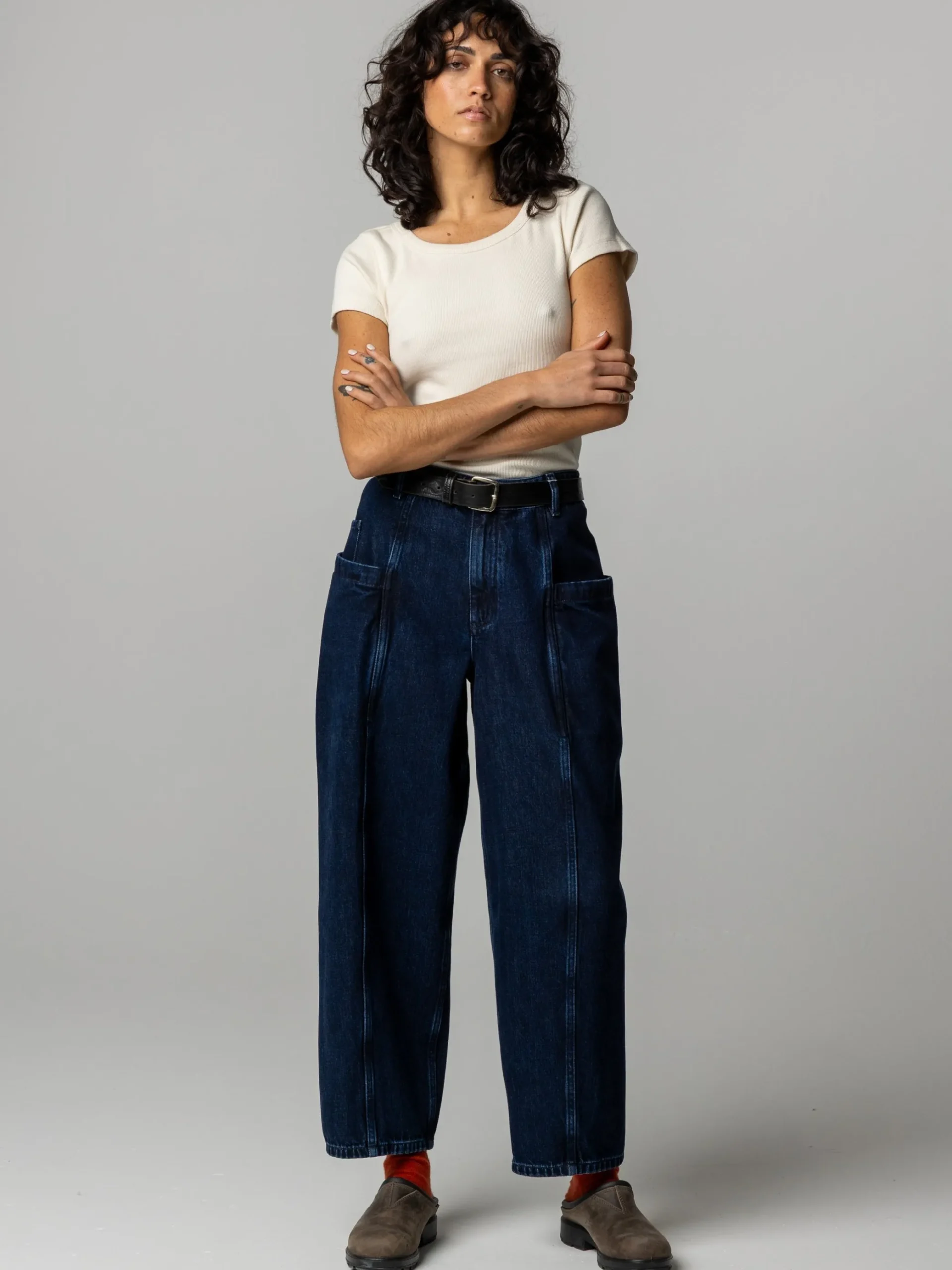 Women's Croft Workwear Denim Barrel Trouser