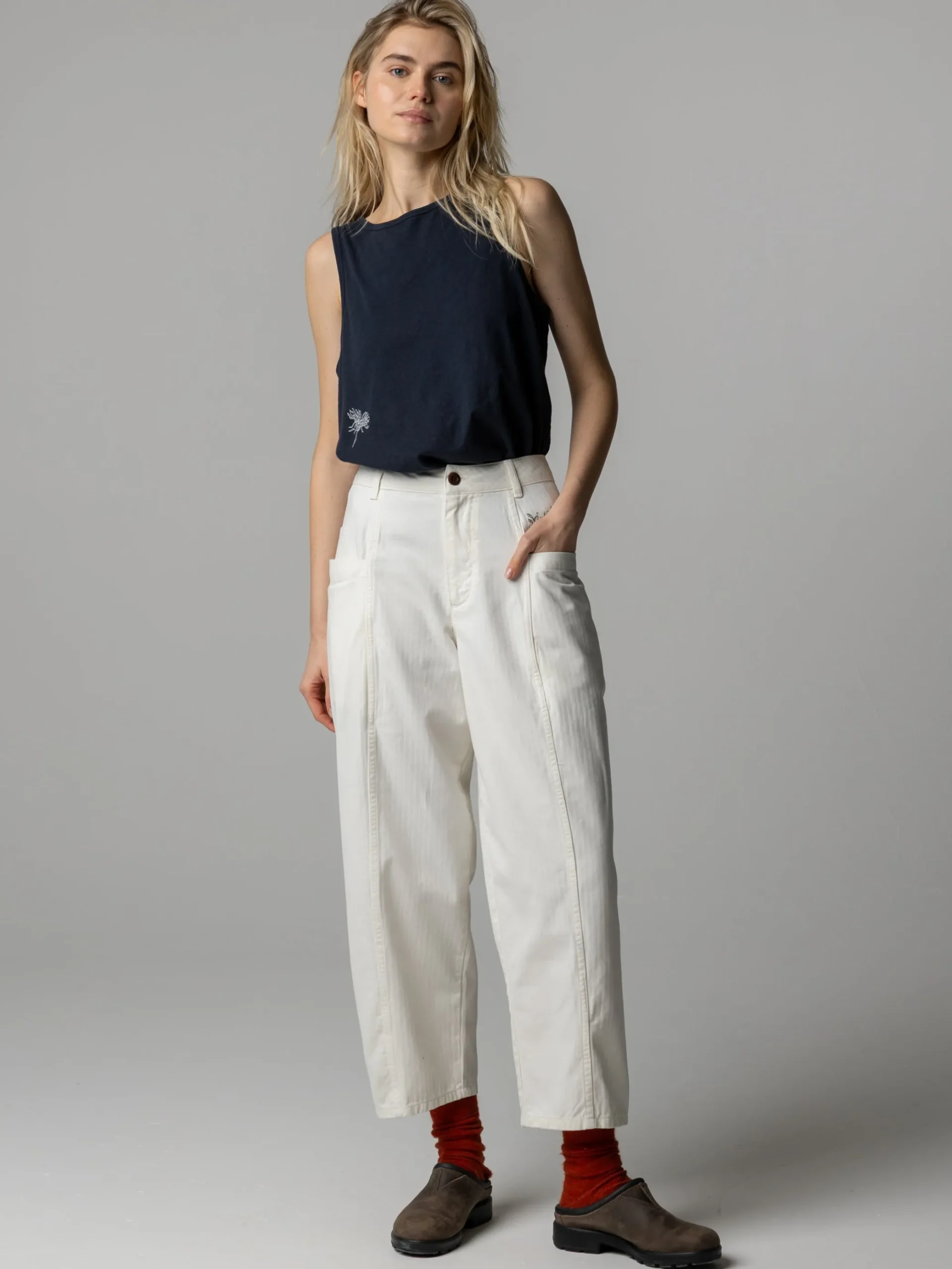 Women's Floral Marine Croft Workwear Barrel Trouser